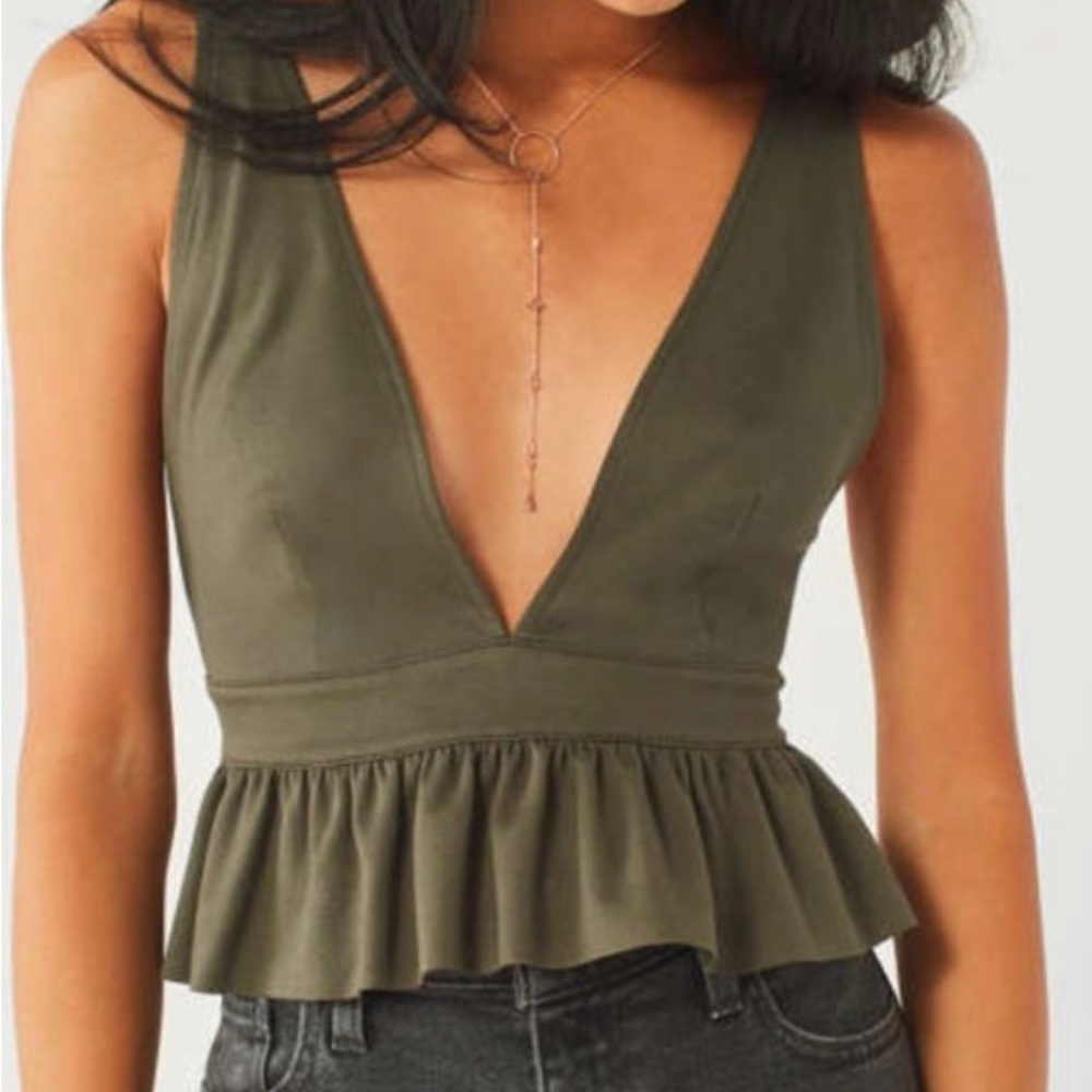 Plunge crop top